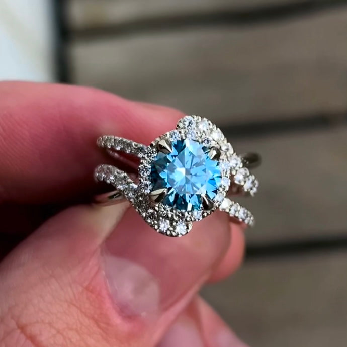 John’s Blue Diamond Engagement Ring