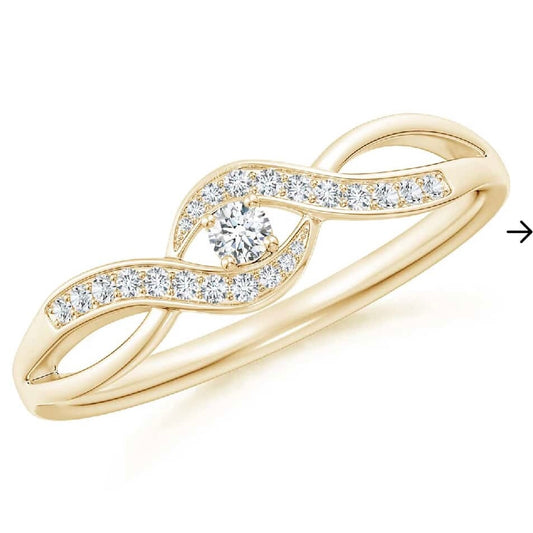Pearce’s Engagement Ring Payment #1 70%: 14k Yellow, Size 6.5, Natural Diamonds, Custom Design