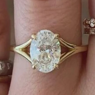 Jake’s Engagement Ring Payment #1 - Size 5.5, 14k Solid White Gold, 0.96 Carat Natural Oval Diamond