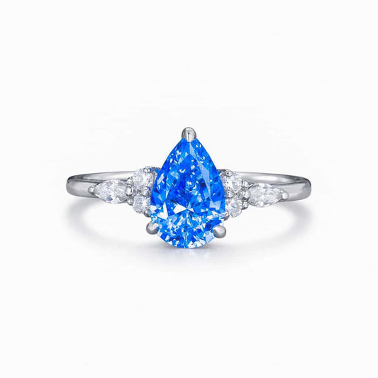 Johnnie’s Engagement Ring Payment #1 50% - Size 7 1/4, 14k White Gold, 1.01ct Pear Diamond VVS2 EX EX, Custom Design